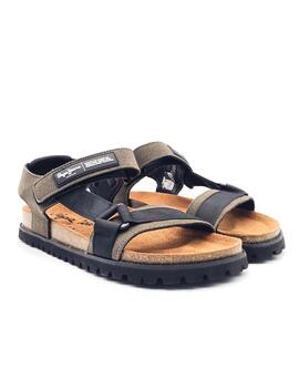 PEPE JEANS URBAN SANDAL MIX CORK KAKI