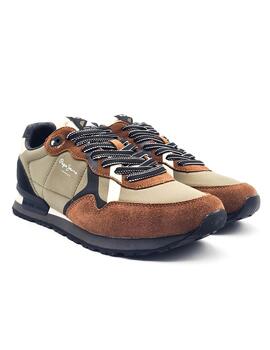 PEPE JEANS BRIT PRINT M BROWN