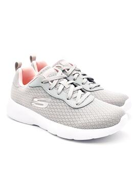 SKECHERS 12964 GRIS CLARO-ROSA