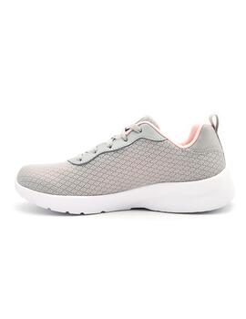 SKECHERS 12964 GRIS CLARO-ROSA