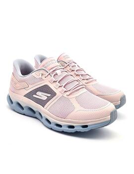 SKECHERS 125121 GRIS-TAUPE-ROSA