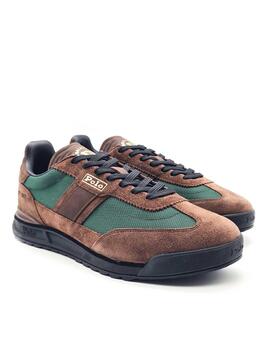 RALPH LAUREN VARICK-SNEAKERS-LOW TOP LACE CHOCOLAT