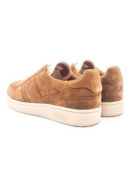 RALPH LAUREN CRT PP LOW TOP CAMEL